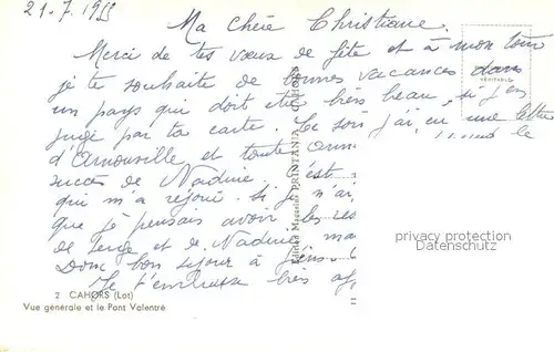 Cahors Vue generale de la ville et le Pont Valentre Cahors