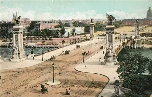 Paris Pont Alexandre vue prise du Grand Palais Paris