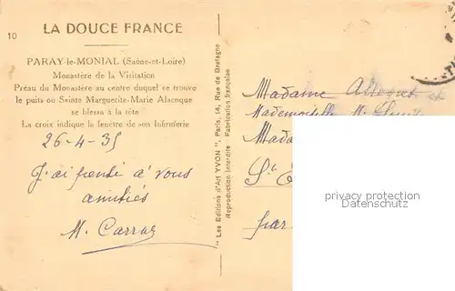 Paray le Monial Monast?re de la Visitation Paray le Monial