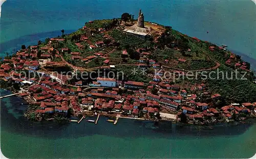 Michoacan Fliegeraufnahme Isla de Janitzio Michoacan