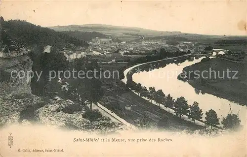 Saint Mihiel et la Meuse vue prise des Roches Saint Mihiel