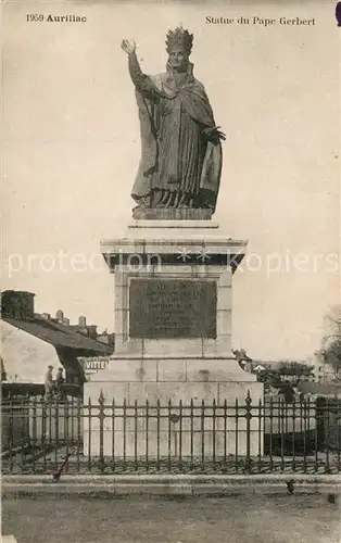 Aurillac Statue du Pape Gerbert Aurillac
