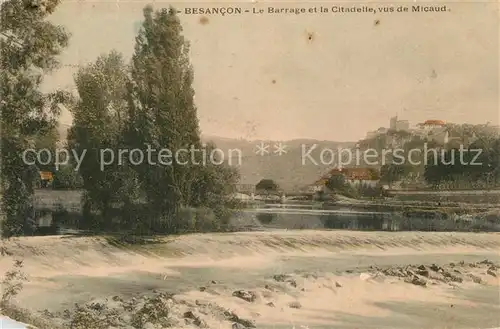 Besancon_Doubs Barrage et la Citadelle vus de Micaud Besancon Doubs