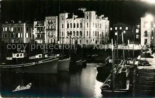 Saint Jean de Luz Port et Maison de l Infante la nuit Saint Jean de Luz