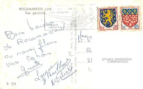 Rocamadour Vue generale de la ville et de la vallee Rocamadour