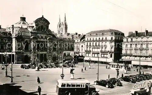 Angers Place du Ralliement Theatre et la Cathedrale Angers