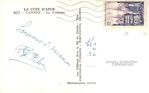 Cannes_Alpes Maritimes La Croisette Cannes Alpes Maritimes