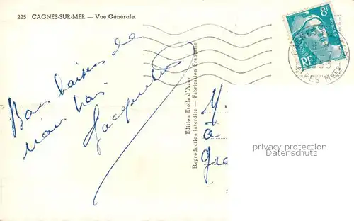 Cagnes sur Mer Vue generale Cagnes sur Mer