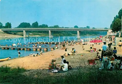 Chabris La plage et le pont sur le Cher Chabris