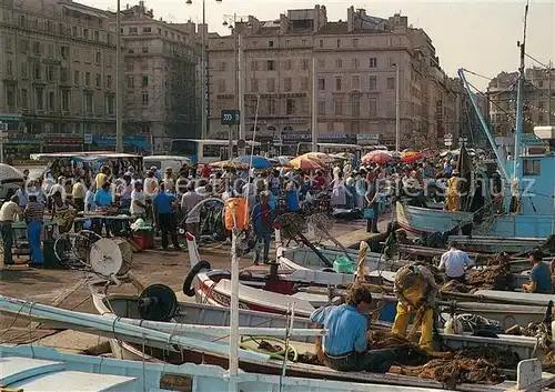 Marseille_Bouches du Rhone Vieux port Marche aux poissons Marseille
