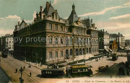 Strassenbahn Lyon Palais du Commerce Bourse  