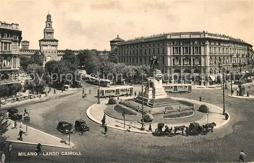 Strassenbahn Milano Largo Cairoli Monumento Garibaldi 