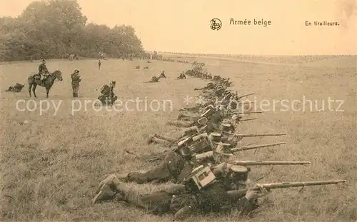 AK / Ansichtskarte Militaria_Belgien Armee Belge En Tiralleurs Militaria Belgien