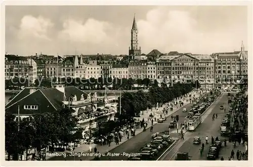 Strassenbahn Hamburg Jungfernstieg Alster Pavillon 