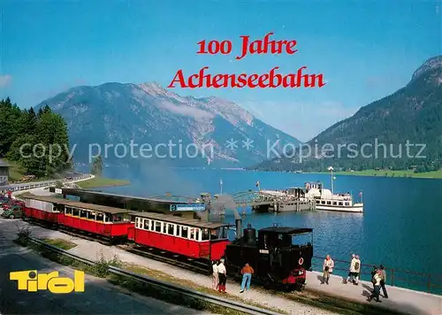 Zahnradbahn 100 Jahre Achenseebahn Schiffstation Seespitz  