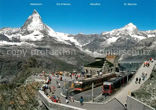 Gornergratbahn Bergstation Matterhorn Mont Cervin Zermatt  Gornergratbahn