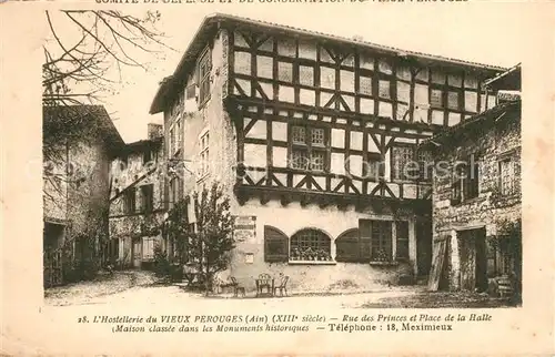 Perouges Rue des Princes et Place de la Halle Perouges