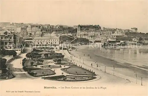 Biarritz_Pyrenees_Atlantiques Les Deux Casinos et Jardins de la Plage Biarritz_Pyrenees