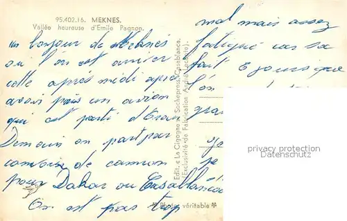 Meknes Vall?e heureuse d`Emile Pagnon Meknes