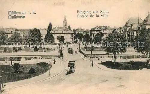 Muelhausen_Elsass Eingang zur Stadt Muelhausen Elsass