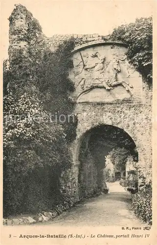 Arques la Bataille Le Chateau portail Henry IV Arques la Bataille