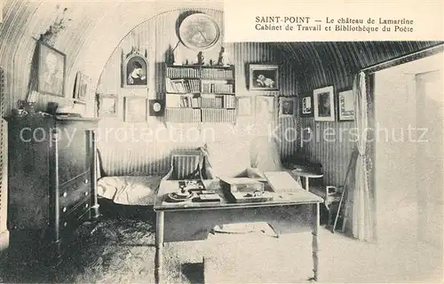 Saint Point Le chateau de Lamartine Cabinet de Travail et Bibliotheque du Poete Saint Point