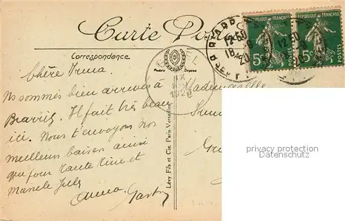 Biarritz_Pyrenees_Atlantiques Vue generale de la Plage Biarritz_Pyrenees