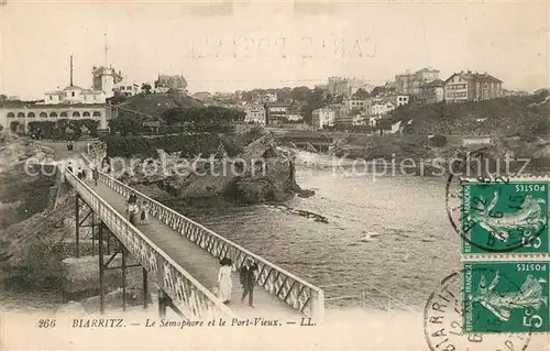 Biarritz_Pyrenees_Atlantiques Le Semaphore et le Port Vieux Biarritz_Pyrenees