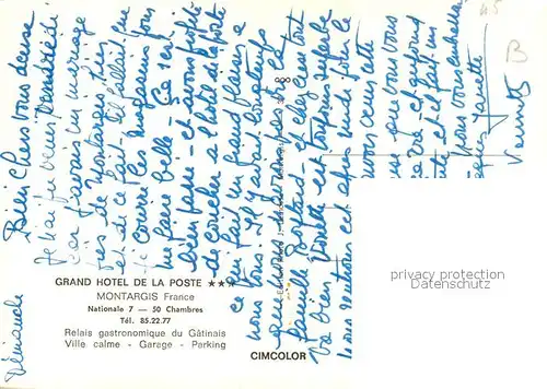 Montargis_Loiret Grand Hotel de la Poste Restaurant Montargis Loiret