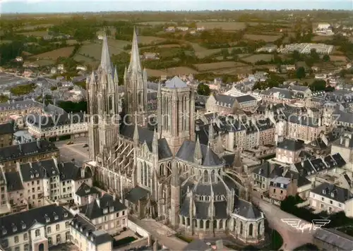 Coutances La Cathedrale vue aerienne Coutances