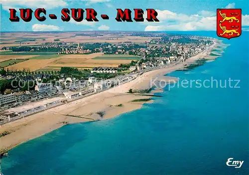 Luc sur Mer Vue aerienne du front de mer Luc sur Mer