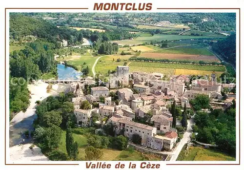 Montclus_Gard Vallee de la Ceze vue aerienne Montclus Gard