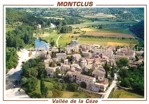 Montclus_Gard Vallee de la Ceze vue aerienne Montclus Gard