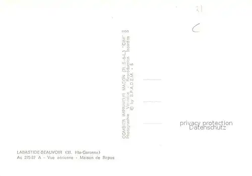 Labastide Beauvoir Maison de Repos vue aerienne Labastide Beauvoir