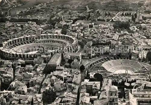 Arles_Bouches du Rhone Les Arenes et le Theatre Antique vue aerienne Arles_Bouches du Rhone