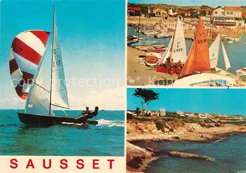 Sausset les Pins Kuestenpanorama Strand Windsurfen Sausset les Pins