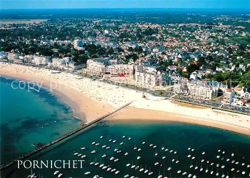 Pornichet Grande Plage Hotels et villas front de mer vue aerienne Pornichet