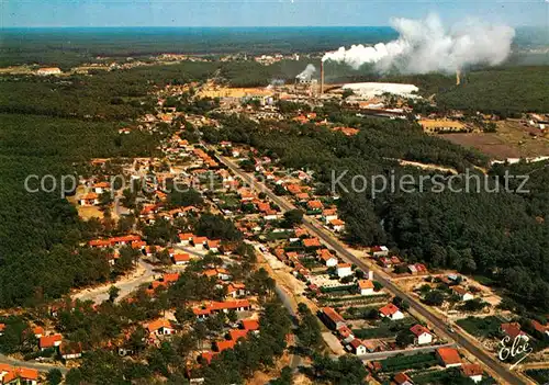 Mimizan_Landes Vue vers la Papeterie au fond Mimizan Bourg vue aerienne Mimizan_Landes