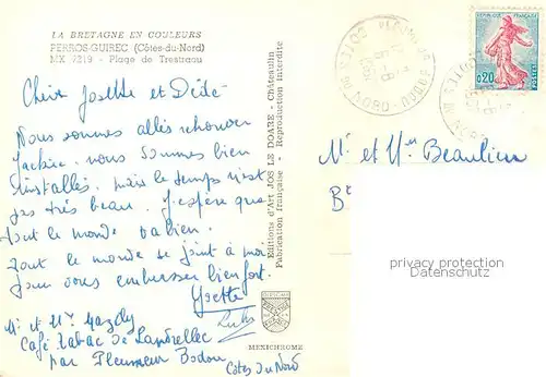 Perros Guirec Plage de Trestraou Perros Guirec