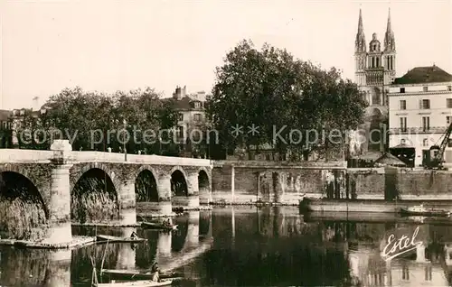 Angers Pont de Verdun et Cathedrale Angers