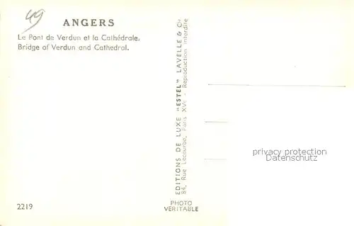 Angers Pont de Verdun et Cathedrale Angers