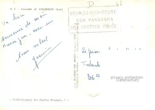 Gourdon_Lot Vue generale Eglise Batiments centre ville Gourdon Lot