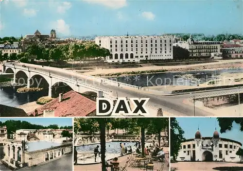 Dax_Landes Vue generale et l Adour Fontaine d eau chaude Piscine des Baignots Les Arenes Dax_Landes