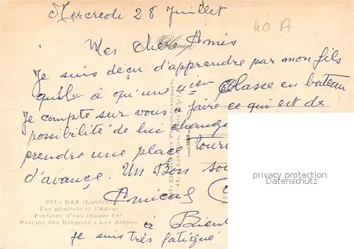 Dax_Landes Vue generale et l Adour Fontaine d eau chaude Piscine des Baignots Les Arenes Dax_Landes