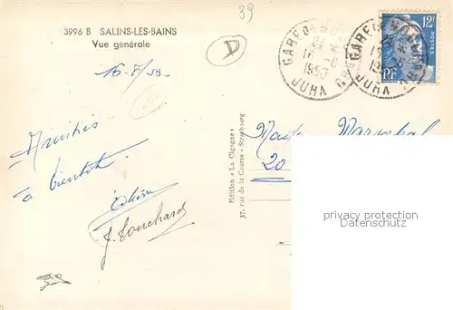 Salins les Bains Vue generale Salins les Bains