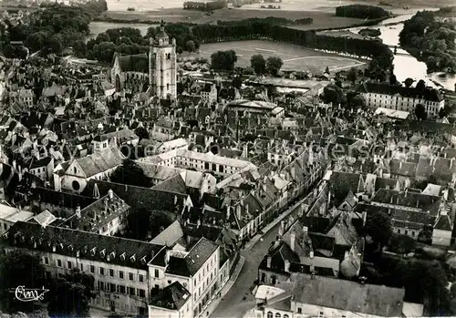 Dole_Jura La Basilique le Stade et le Doubs vue aerienne Dole_Jura