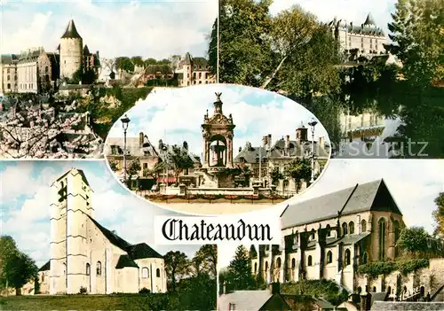 Chateaudun Chateau Donjon Fontaine Eglise Chateaudun