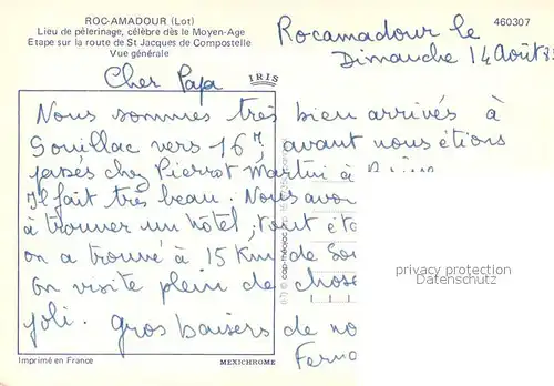 Rocamadour Vue generale Lieu de pelerinage Etape sur la Route de Saint Jacques de Compostelle Rocamadour