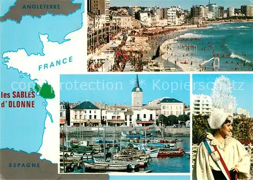 Les_Sables d_Olonne Plage Port de la Chaume Sablaise en costume Les_Sables d_Olonne