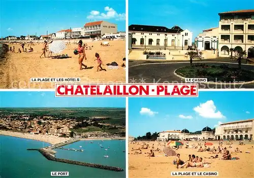 Chatelaillon Plage La plage et les hotels Casino Port vue aerienne Chatelaillon Plage